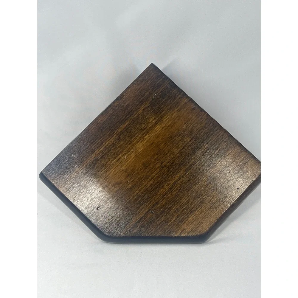 Vintage Wood Corner Display Shelf Walnut 7.25